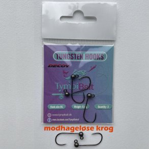 Tungsten Krog Modhagelse Krog (Tungsten Hooks) #4 Sort 0,6g.