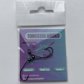 Tungsten Krog (Tungsten Hooks) #4 Sort 0,6g.