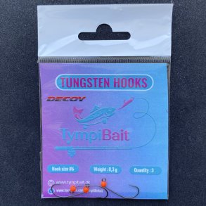 Tungsten Krog (Tungsten Hooks) #6 Orange Fluo 0,3g.
