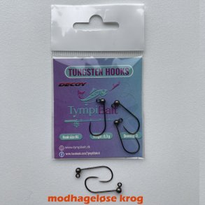 Tungsten Krog Modhagelse Krog (Tungsten Hooks) #4 Sort 0,3g.