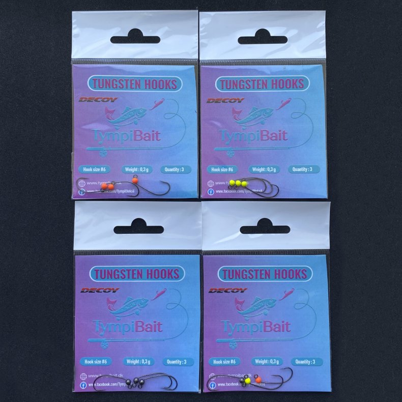 Tungsten Krog (Tungsten Hooks) #6 Mix Fluo 0,3g.